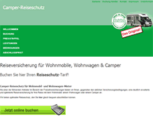 Tablet Screenshot of camper-reiseschutz.de